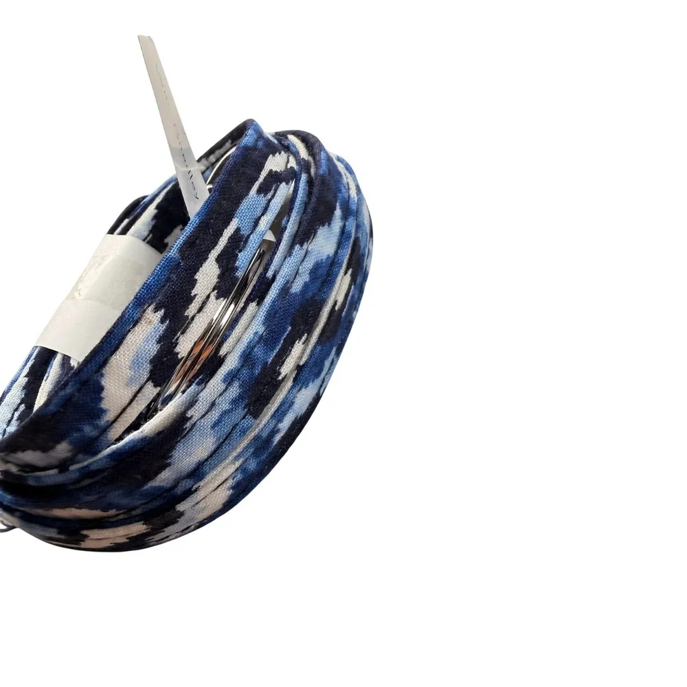 Vera Bradley Women Ikat Island Lanyard OS Blue Patterned Keychain NWT